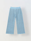 Spunkies Girls Blue Crochet Halter Neck Sleeveless Top and Trousers Set