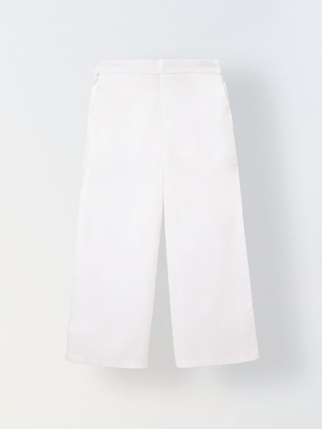 Girls White Embroidered Sleeveless Co-Ord Set