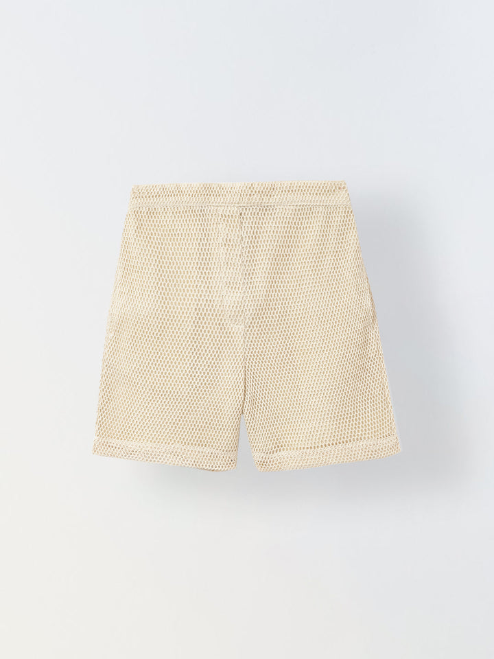 Beige Corsia Co-Ord Set-Girls