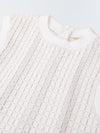 Girls White Crochet Sleeveless Co-Ord Set
