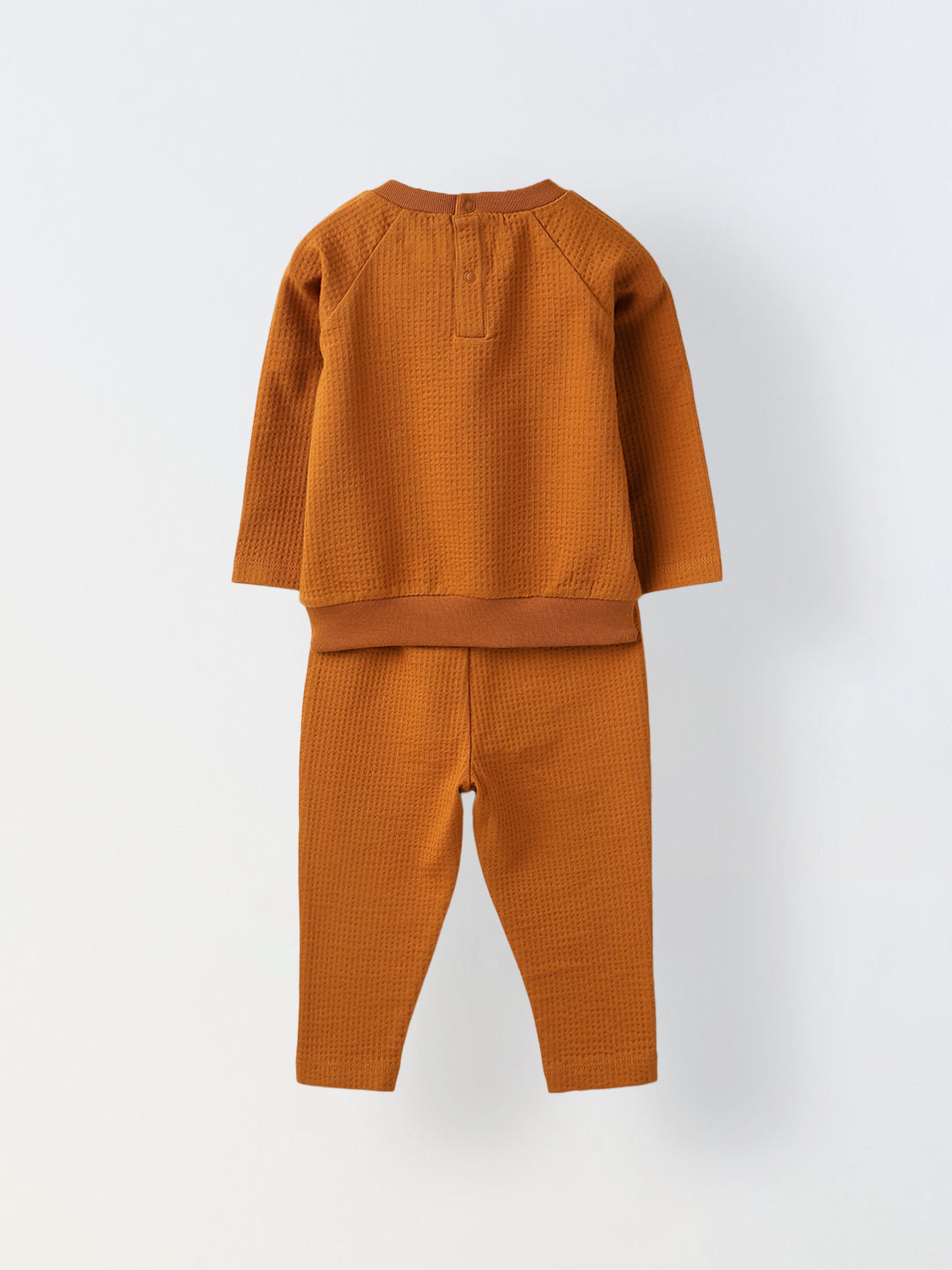 Mustard Waffle-Knit Co-Ord Set
