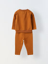 Mustard Waffle-Knit Co-Ord Set