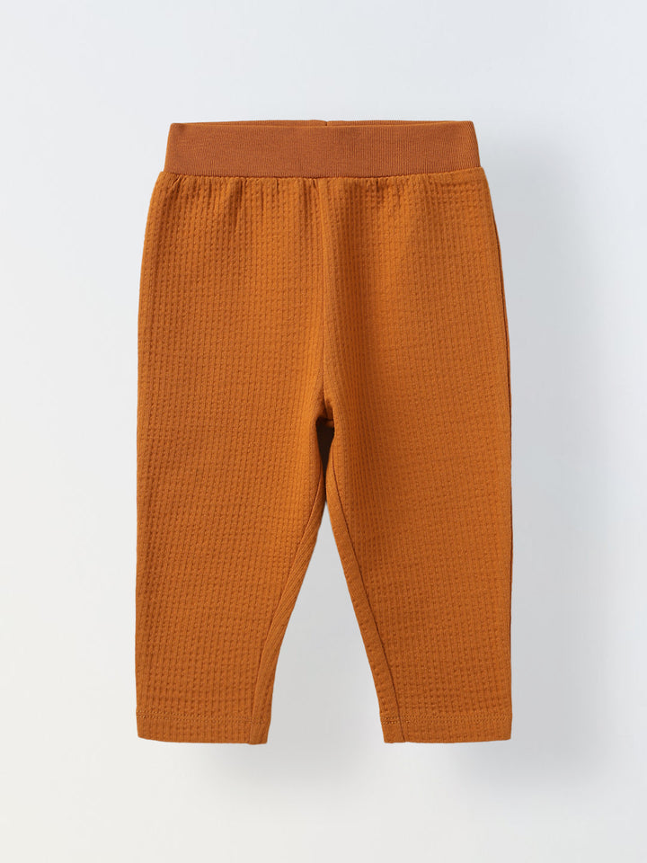 Mustard Waffle-Knit Co-Ord Set