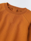 Mustard Waffle-Knit Co-Ord Set