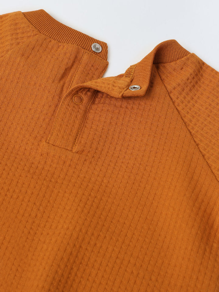 Mustard Waffle-Knit Co-Ord Set
