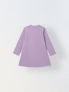 Spunkies Purple Girls Solid Round Long Sleeves A-Line Dress