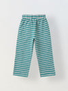 Girls Green Striped T-shirt with Pyjamas Set