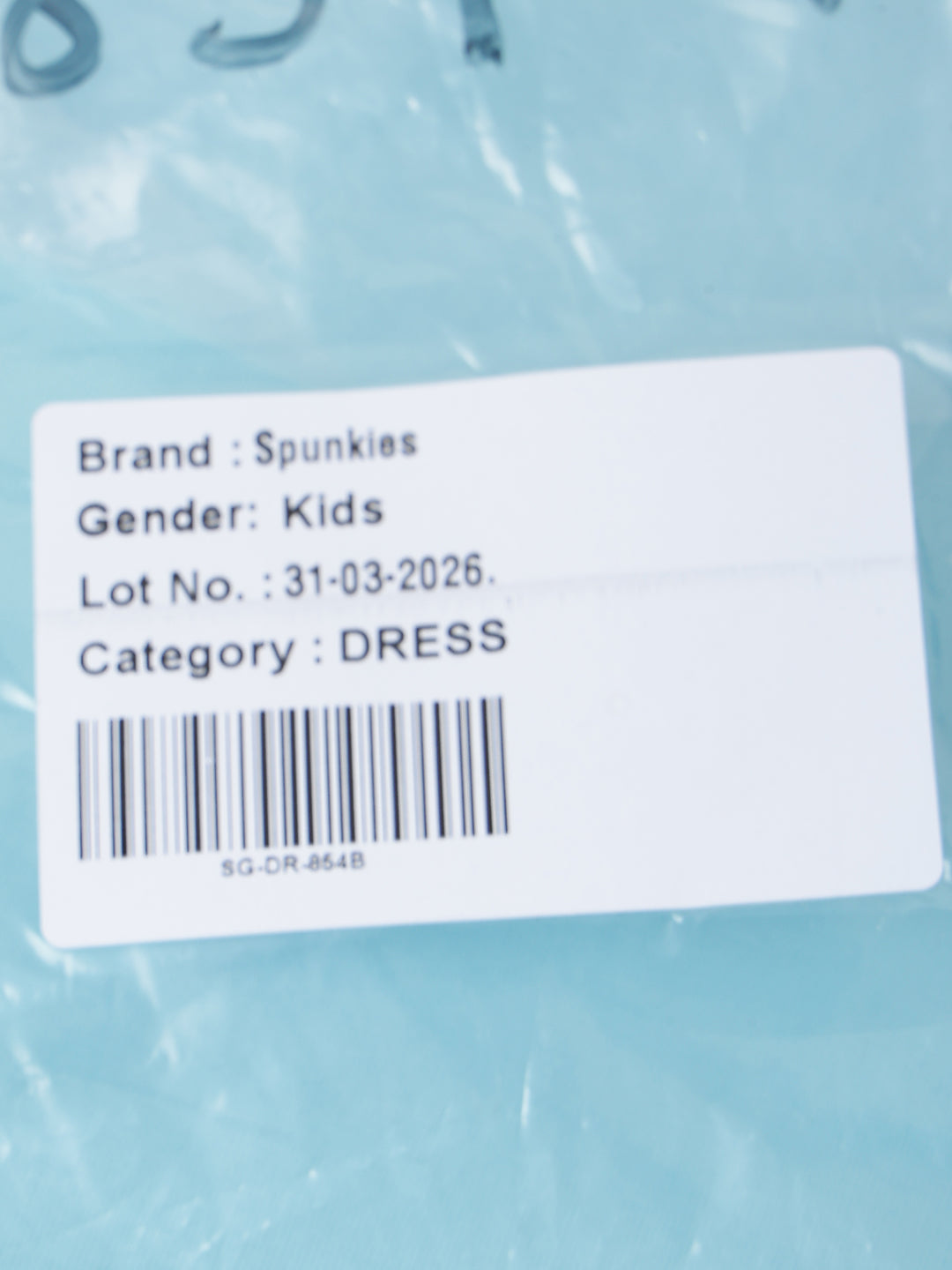 Spunkies Turquoise Girls Solid Round Neck Short Sleeves Shift Dress