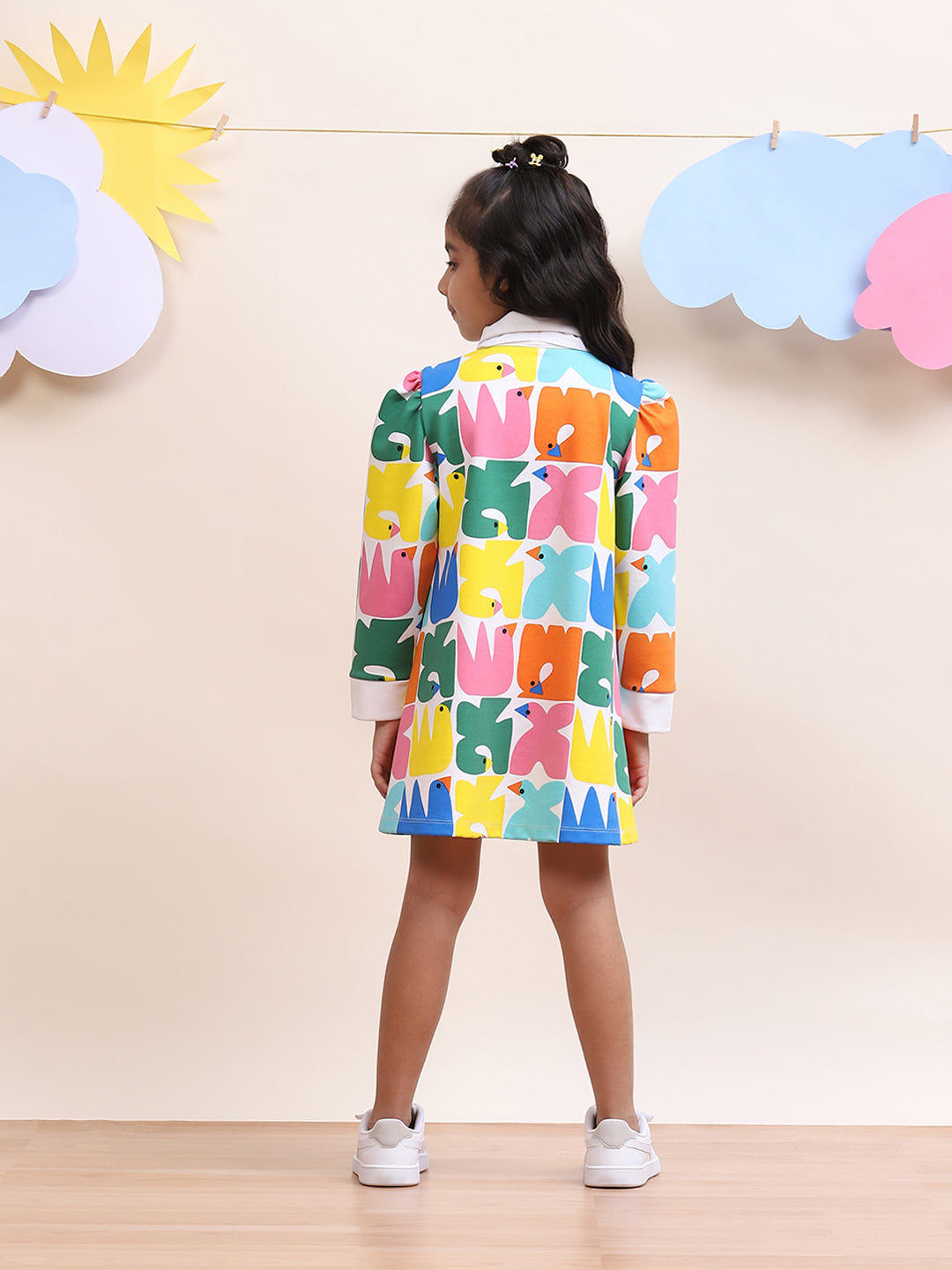 Interlock Dress with Bow-tie