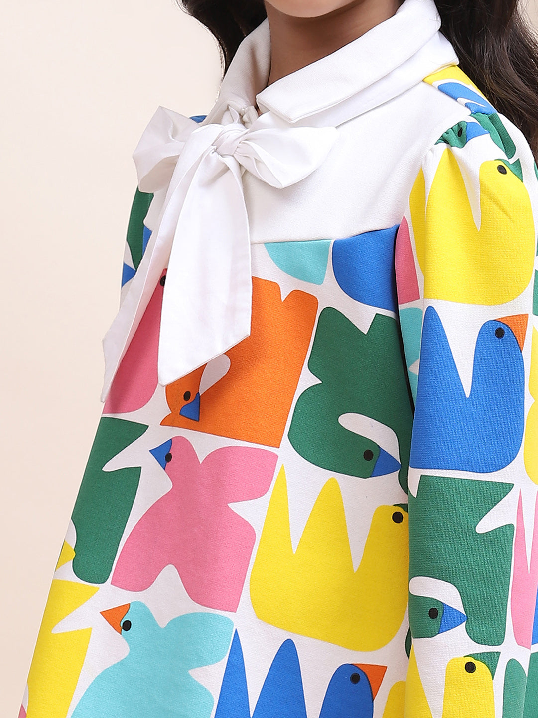 Interlock Dress with Bow-tie