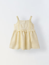 Soft Yellow Peplum Dress