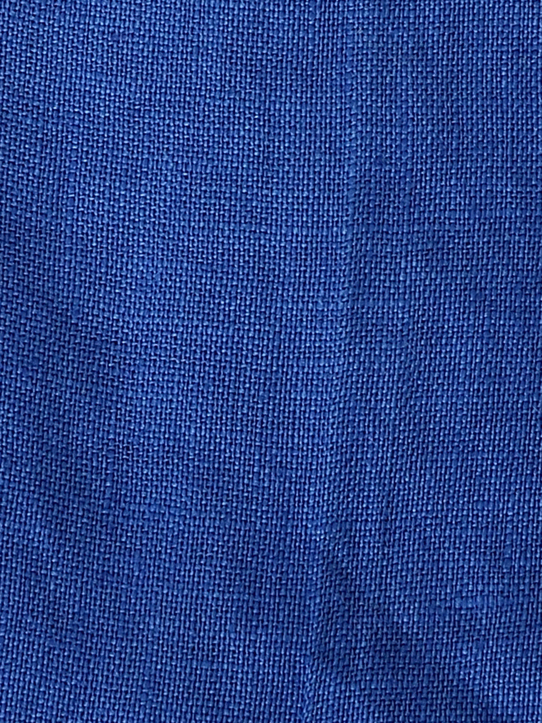 Infant Girls' Blue Peplum Cotton Linen Dress
