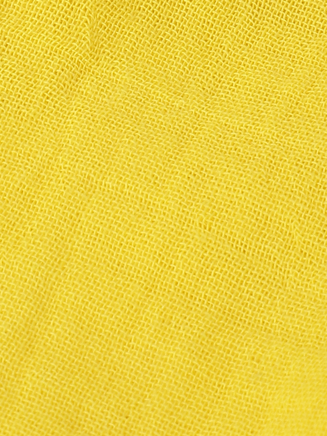 Infant Yellow Cotton Round Neck Dress for Girls