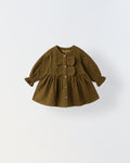 Brown Bow Cotton Gauze Dress