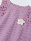 Infant Girls' Lavender Sleeveless Ruffled Cotton Dress