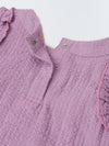 Infant Girls' Lavender Sleeveless Ruffled Cotton Dress