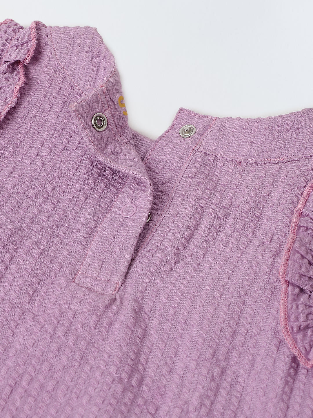 Infant Girls' Lavender Sleeveless Ruffled Cotton Dress