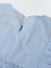 Infant Girls' Blue Ruffled Sleeve Cotton Dress
