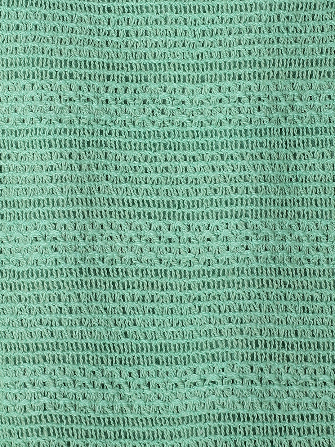 Girls Sea Green Cotton Smocked Bodice Dress