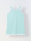 Spunkies Mint Green Girls Solid Square Neck Sleeveless A-Line Dress