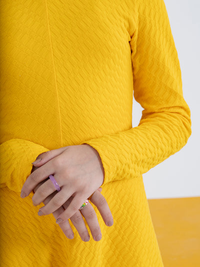 Vibrant Yellow Girls Dress