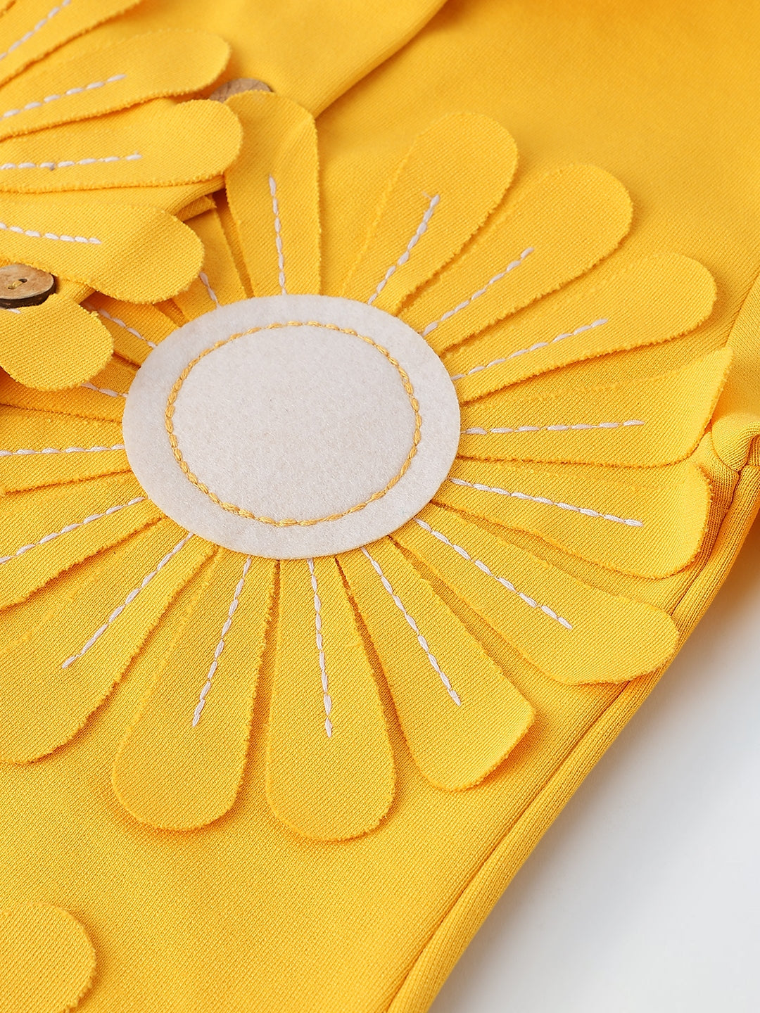 Yellow Sunflower Embellished Jacket