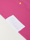 Spunkies Pink Girls Color-Blocked Spread Collar Sleeveless Jumpsuit