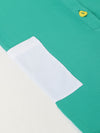 Spunkies Green Girls Color-Blocked Spread Collar Sleeveless Romper