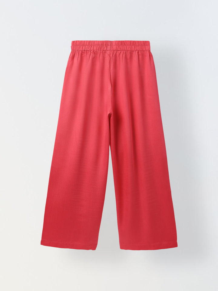 Girl Pink Round Neck Emblishment Ethnic set