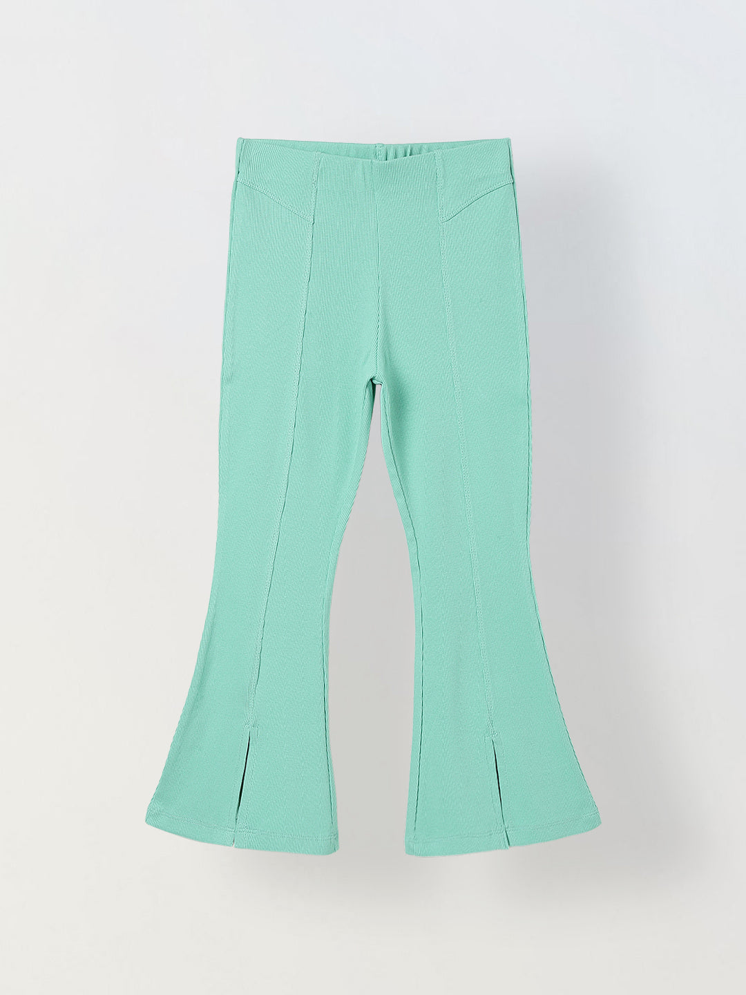 Spunkies Girls Green Cotton Ribbed Legging