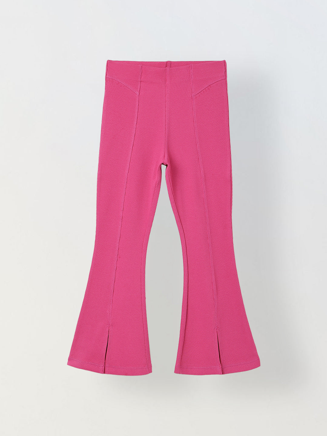 Spunkies Girls Pink Cotton Ribbed Legging