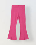 Spunkies Girls Pink Cotton Ribbed Legging
