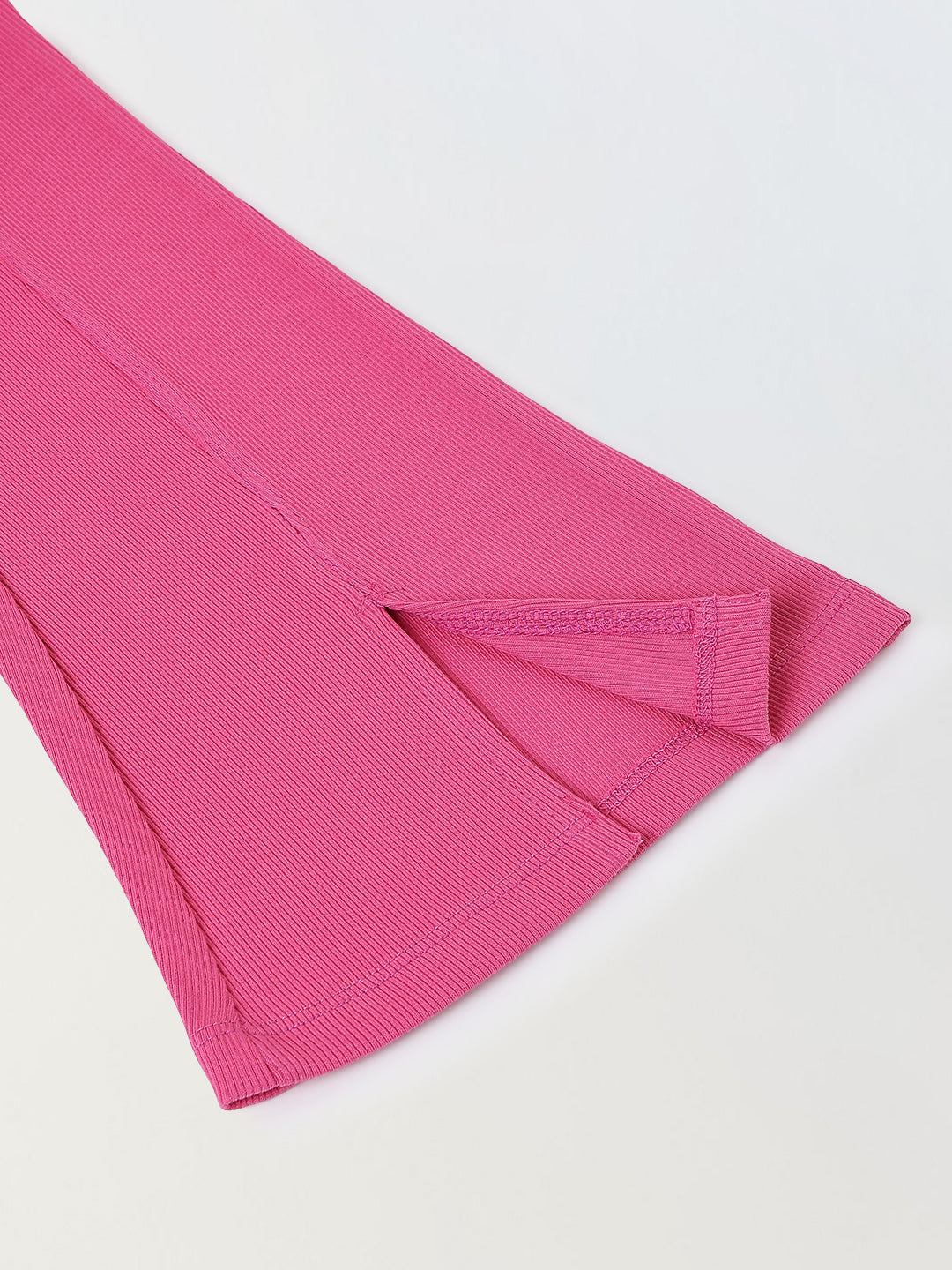 Spunkies Girls Pink Cotton Ribbed Legging