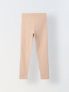 Rose Cotton Lycra Leggings For Girls