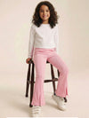 Girls Pink Cotton Ribbed Legging