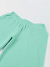 Spunkies Girls Green Solid Elasticated Waist Trousers