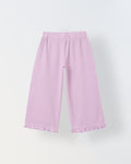 Spunkies Girls Purple Solid Elasticated Waist Trousers