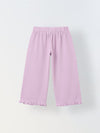 Spunkies Girls Purple Solid Elasticated Waist Trousers