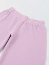 Spunkies Girls Purple Solid Elasticated Waist Trousers
