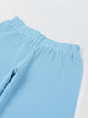 Spunkies Girls Light Blue Solid Elasticated Waist Trousers