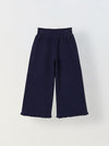 Spunkies Girls Navy Blue Solid Elasticated Waist Trousers