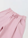 Spunkies Girls Pink Solid Elasticated Waist Single Pleated Trousers
