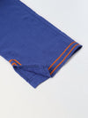 Blue  Cotton Gauze Embroidered Set