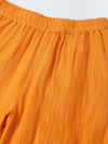 Orange Cotton Gauze Embroidered Set