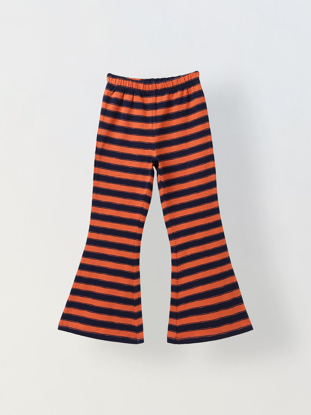 Girls Red Striped T-shirt with Pyjamas Set