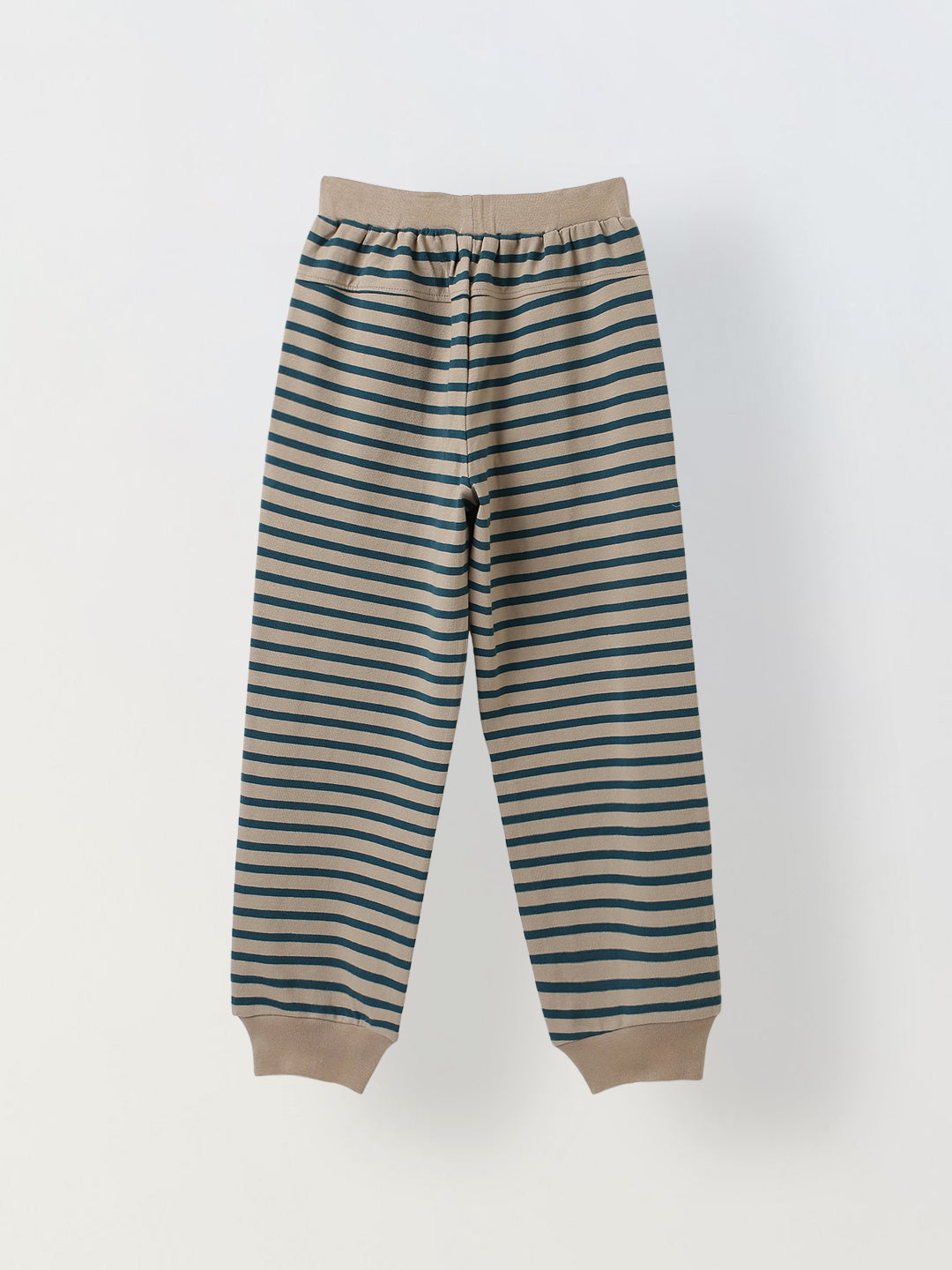 Girls Green Striped T-shirt with Pyjamas Set