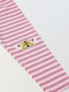 Girls Pink Striped T-shirt with Pyjamas Set