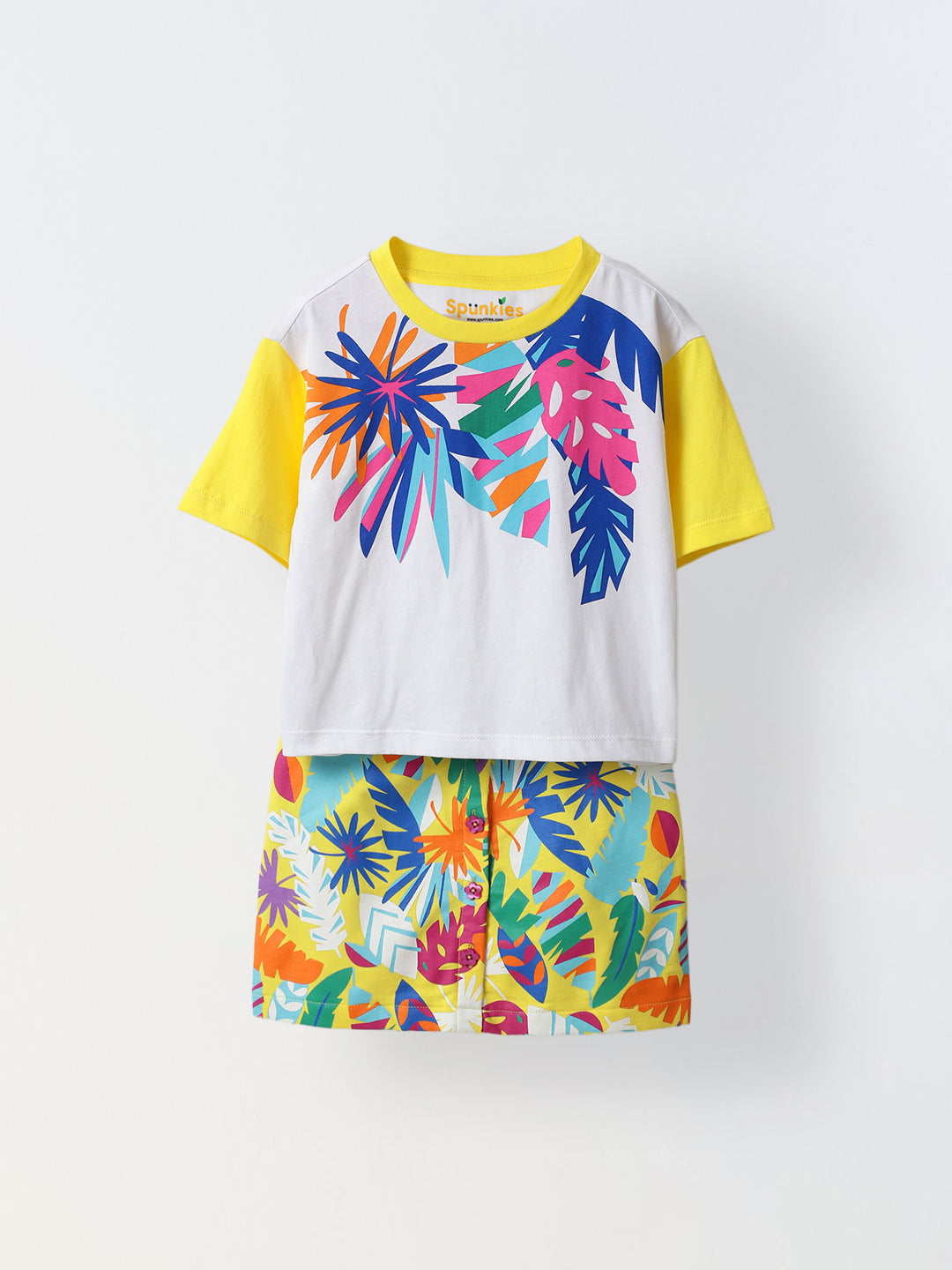 Multi-Color Top and Skirt Set