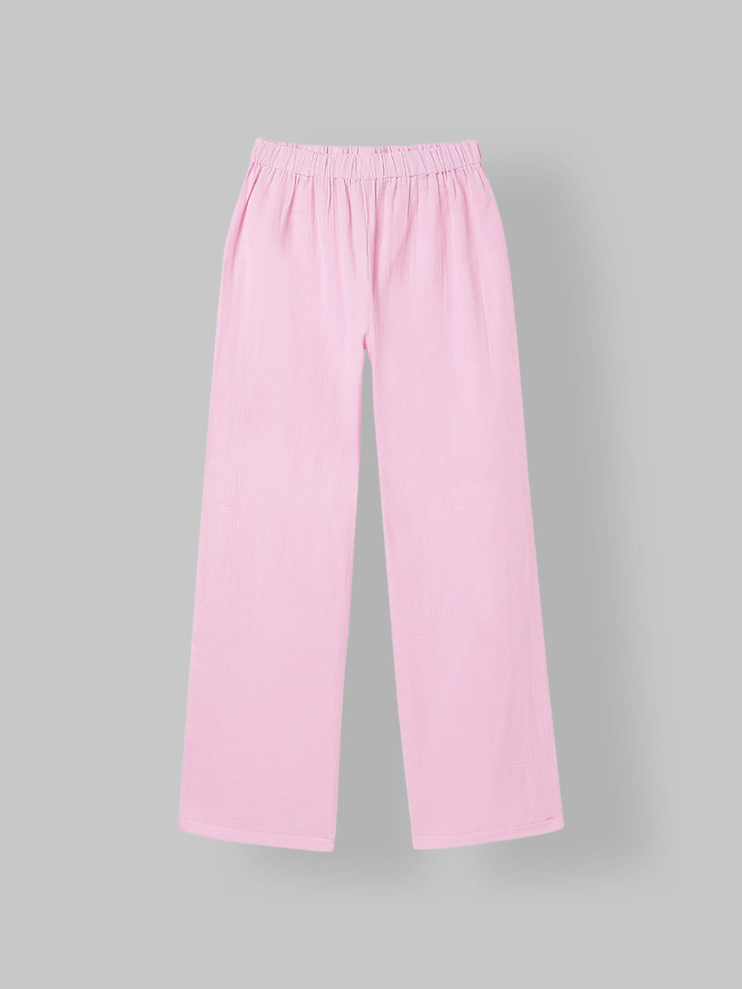 Spunkies Girls Pink Smocked Round Neck Sleeveless Top and Trousers Set