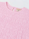 Spunkies Girls Pink Smocked Round Neck Sleeveless Top and Trousers Set